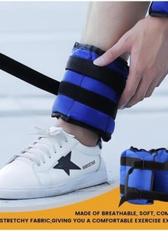 Festive Gallery Adjustable Ankle Weights for Women and Men, Ankle Wrist Weight Durable Practical Hands or Feet Wear Resistant, Walking Jogging Gymnastics Aerobics Enthusiasts Muscle Training (2 kg x 2Nos)  - Image 2