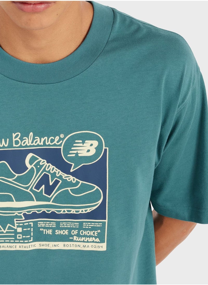 New Balance - تي شيرت بشعار مريح - Image 1