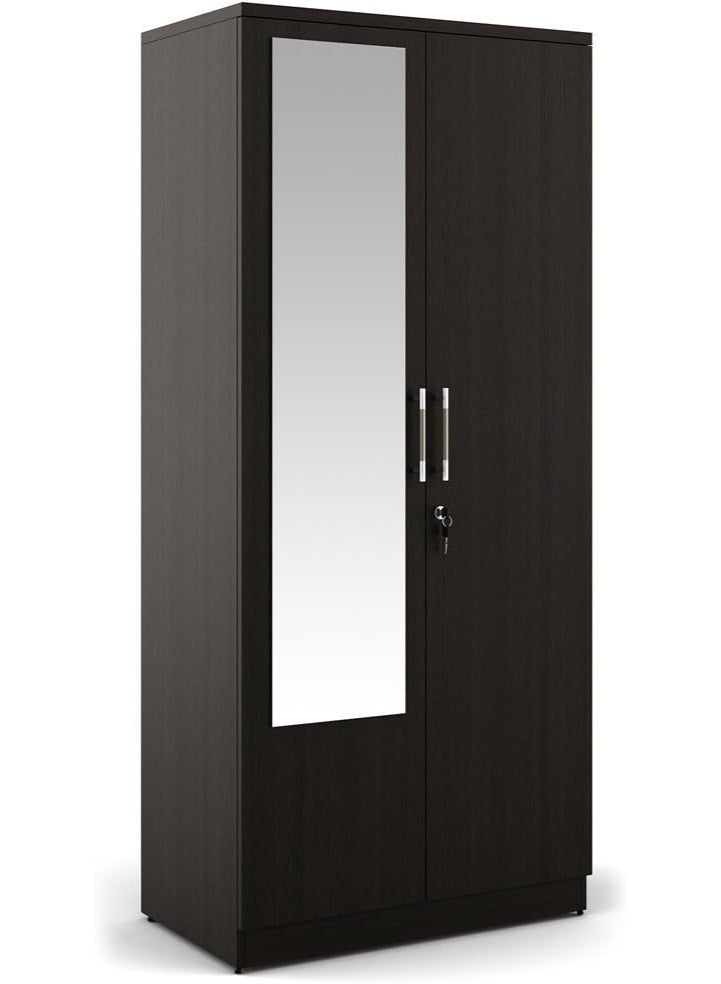 Spacewood Texas 2 Door Wardrobe (Woodpore Finish, Natural Wenge Brown) - Image 5