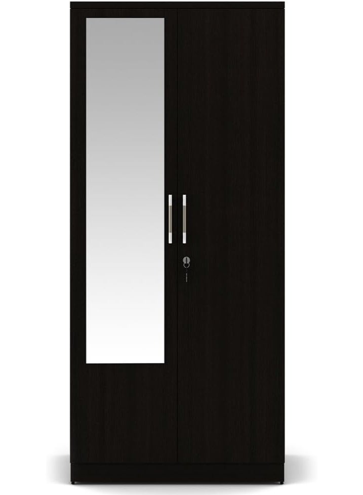 Spacewood Texas 2 Door Wardrobe (Woodpore Finish, Natural Wenge Brown) - Image 1