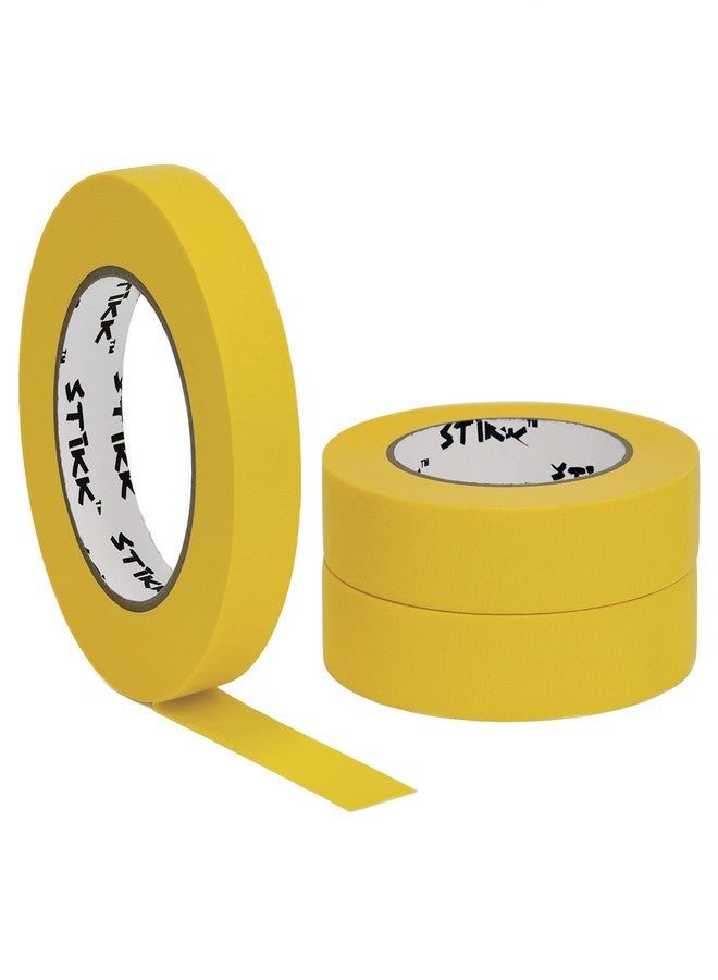 STIKK Painters Tape - 3pk Yellow Painter Tape - 1 inch x 60 Yards - Paint Tape for Painting, Edges, Trim, Ceilings - Masking Tape for DIY Paint Projects - Residue-Free Painting Tape - Image 1