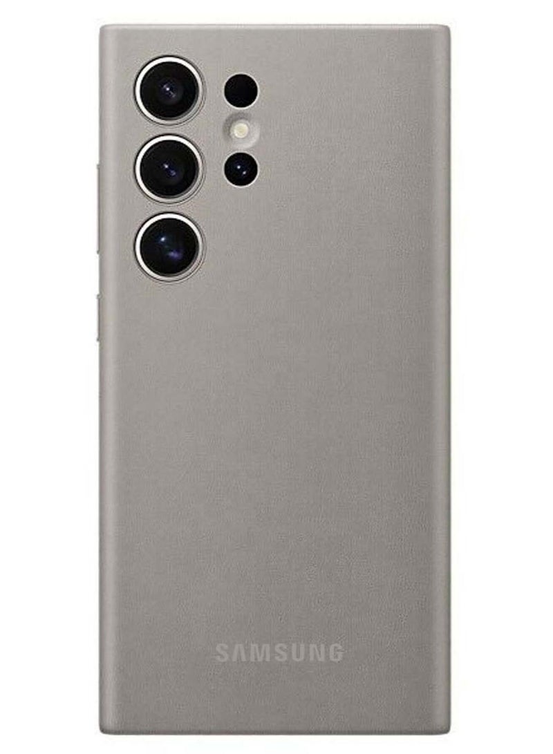 Techie Samsung Galaxy S24 Ultra 2024 Vegan Leather Case Nature Friendly Case – Grey - Image 1