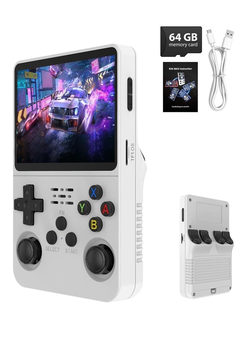 ELTRAZONE R36S Handheld Retro Game Console, 3.5 Inch IPS Screen, Open Source Linux System, 64GB TF Card, Dual 3D Joysticks - Image 1