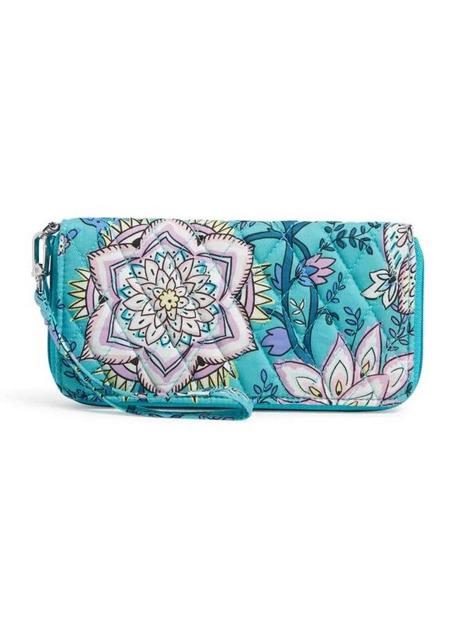 Vera Bradley Cotton Rfid Accordion Wristlet Peacock Garden - Image 4