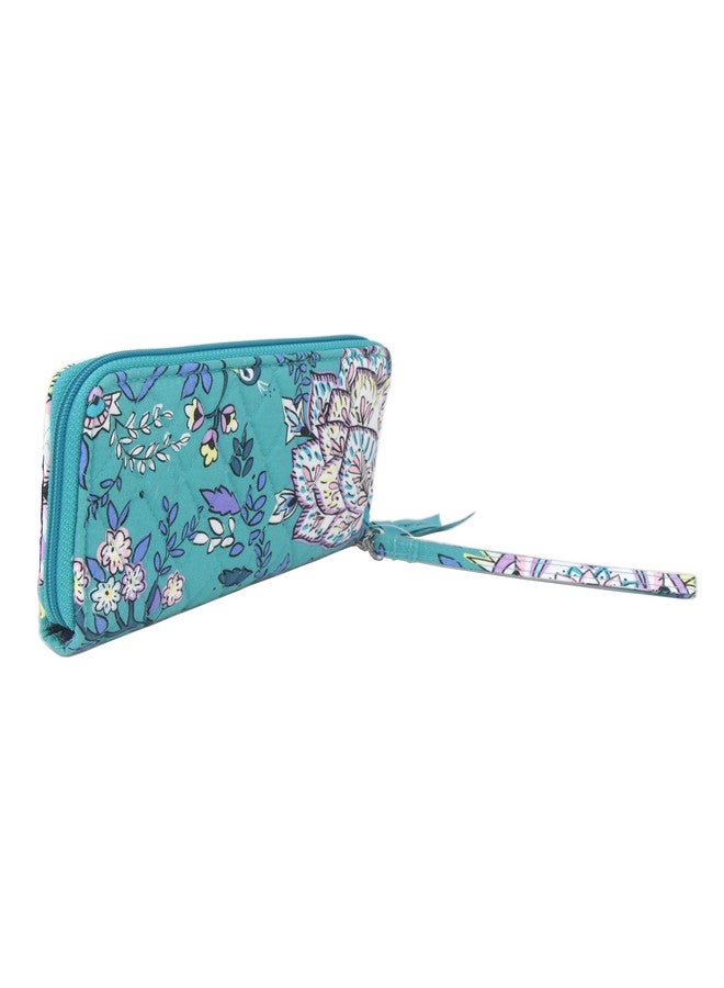 Vera Bradley Cotton Rfid Accordion Wristlet Peacock Garden - Image 2
