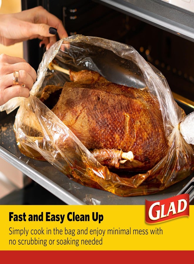 Glad أكياس فرن كبيرة الحجم من جلاد للحوم والدواجن - خالية من BPA* لتحضير مشاوي طرية وعصيرية مع تنظيف سريع وسهل، أكياس طهي وشواء، كبيرة 16" × 17.5" - 5 عد - Image 3