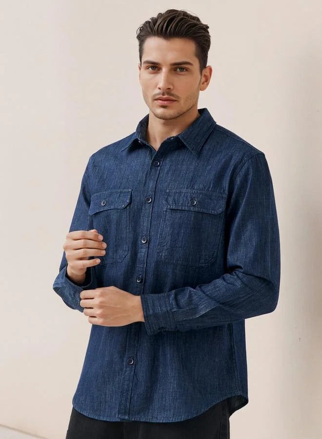 Splash FAV Regular Fit Linen Blend Shirt