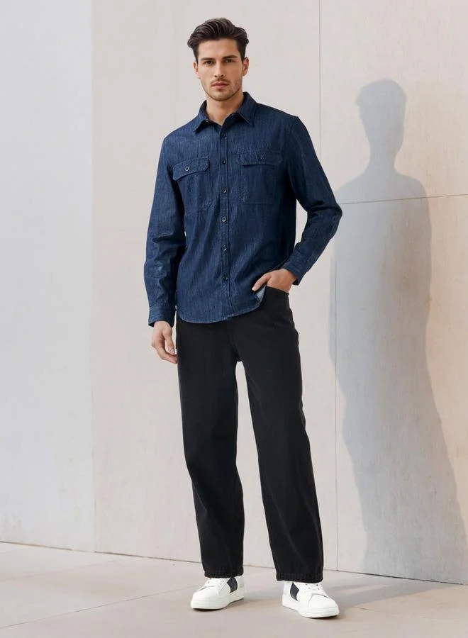 Splash FAV Regular Fit Linen Blend Shirt