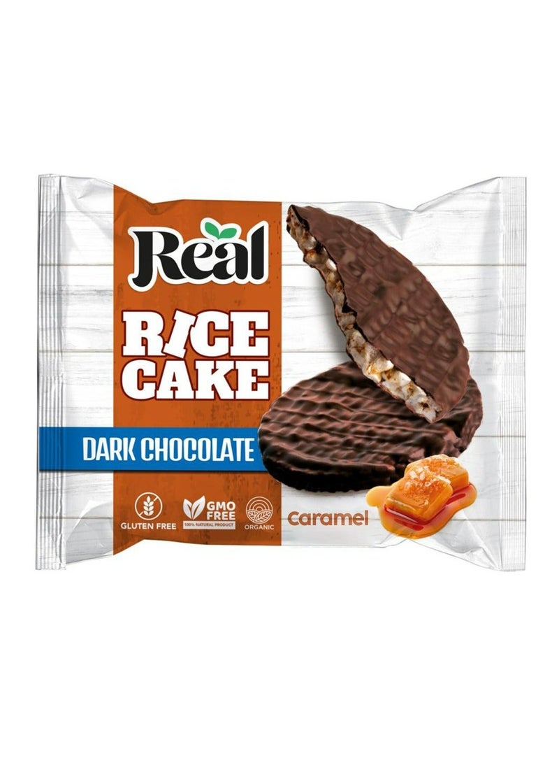 Real Rice Cake Dark Chocolate And Caramel - 15 grams (Pack of 3) - Image 2
