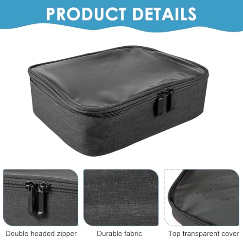 MAYCREATE® Nail Polish Organizer Bag Holds 30 Bottles (15ml/0.5 fl. oz) Portable Supplies Organizer Handbag for Manicure Tools, Portable Nail Supplies Kit Organizer Carrying Case, Black - Image 3