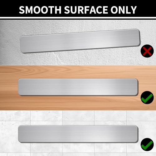 MEDALLIX 16 Inch Stainless Steel Magnetic Knife Holder for Wall, Heavy-Duty Knife Bar Strip with Powerful Magnet, Kitchen Utensil Organizer Rack for Knives, Tools, Refrigerator or Wall Mount - Image 3