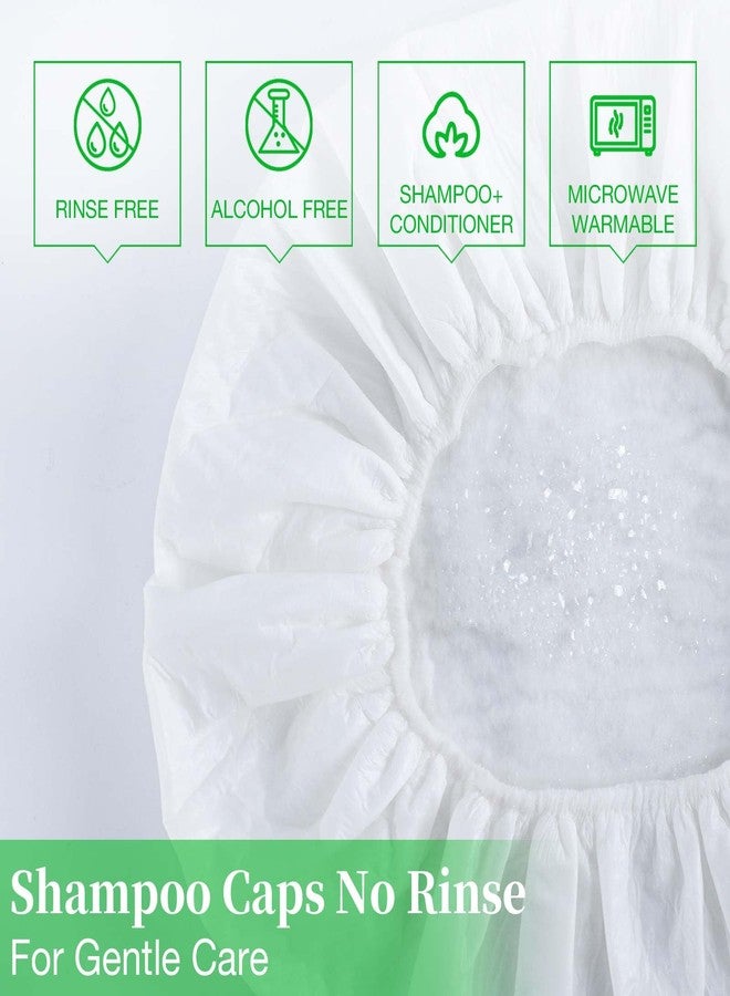 Med Shampoo Caps No Rinse Waterless Hair Washing Shower Caps 6 Packs for Elderly, Women, Hospital, Camping - Image 2