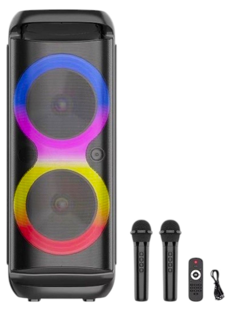 singe Portable 8-Inch Dual Horn Bluetooth Speaker with Microphone and Remote Control, Model ZQS8288 - Image 5