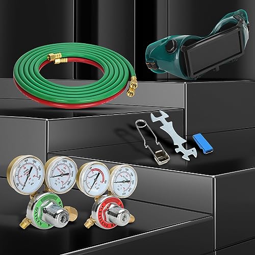 Znnam Upgraded Oxygen and Acetylene Gas Torch and Welding Kit Portable Cutting Torch Kit 17-Piece Oxygen Acetylene Torch Kit with 3 Rods and 1 Cutting Nozzle Heavy Duty Oxygen and Acetylene Torch Kit - Image 5