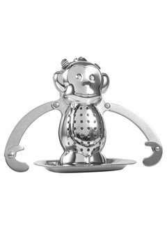 2 Pcs Monkey Stainless Steel Loose Leaf Tea Infuser for Herbs and Spices