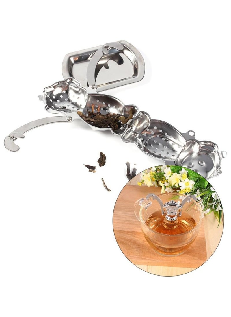Oasisgalore - 2 Pcs Monkey Stainless Steel Loose Leaf Tea Infuser for Herbs and Spices - Image 1