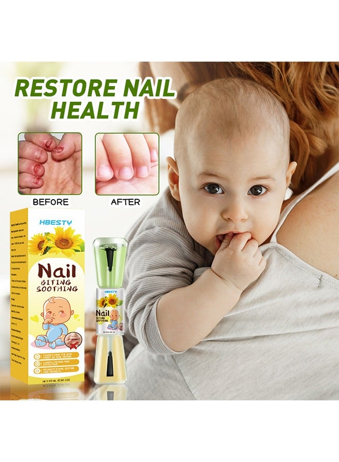 HBESTY Nail Biting Soothing，Organic Herbs Bitter Oil Anti Nail Biting & Thumb Suctionbreak Annoying Bad Customprotect And Repair Nails 10ml - Image 1