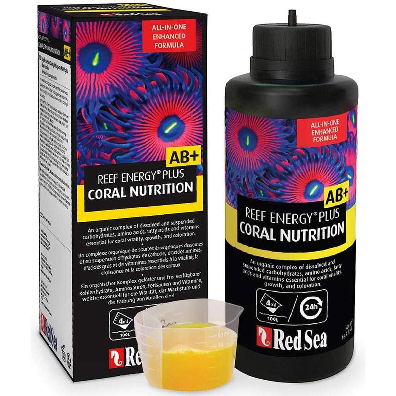 Red Sea Reef Energy Plus 250ml (AB+) All In One Coral Food for Saltwater Aquarium Marine Reef Tanks | Food for Soft, LPS, SPS, and Non-Photosynthetic Corals - Image 1
