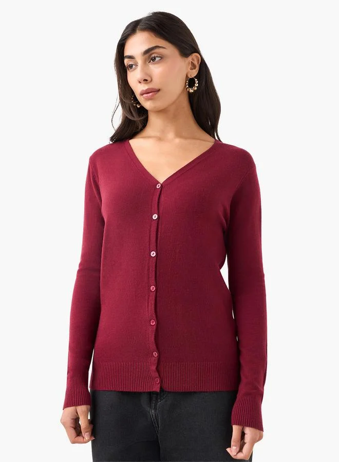 تواكستريمز 2Xtremz Textured V-neck Tricot Cardigan