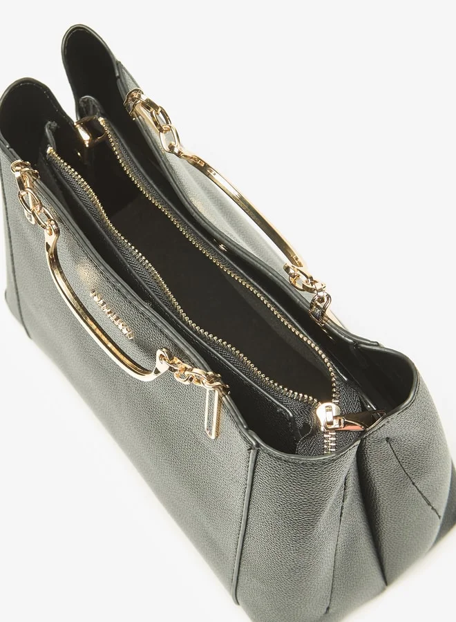 Flora Bella By Shoexpress Solid Tote Bag with Handles and Strap