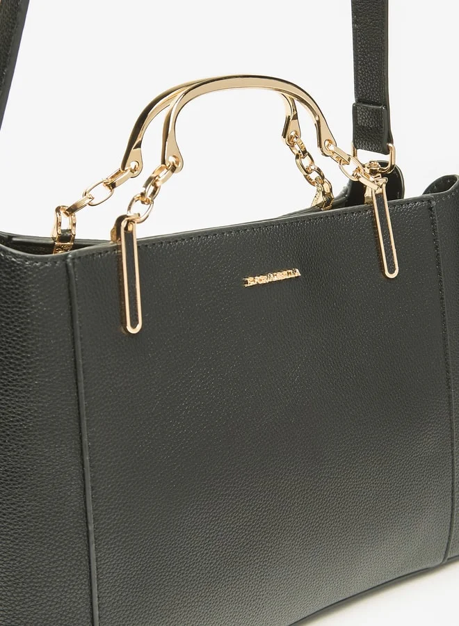 Flora Bella By Shoexpress Solid Tote Bag with Handles and Strap