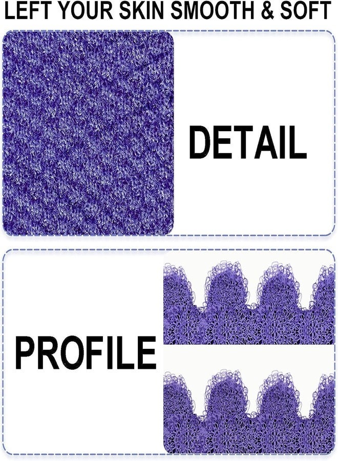 Evridwear Exfoliating Gloves for Shower, 100% Nylon Thick Soft Medium Heavy Bathing Gloves Dead Skin Remover Body Scrubber Smooth Skin with Hang Loop, Purple - Image 3