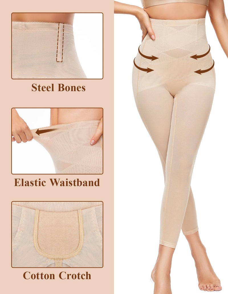 SIMIYA Shapewear Tummy Control Leggings for Women Compression Criss-Cross Butt Lifting Thigh Slimmer High Waist Trainer Girdle Body Shaper - Image 2