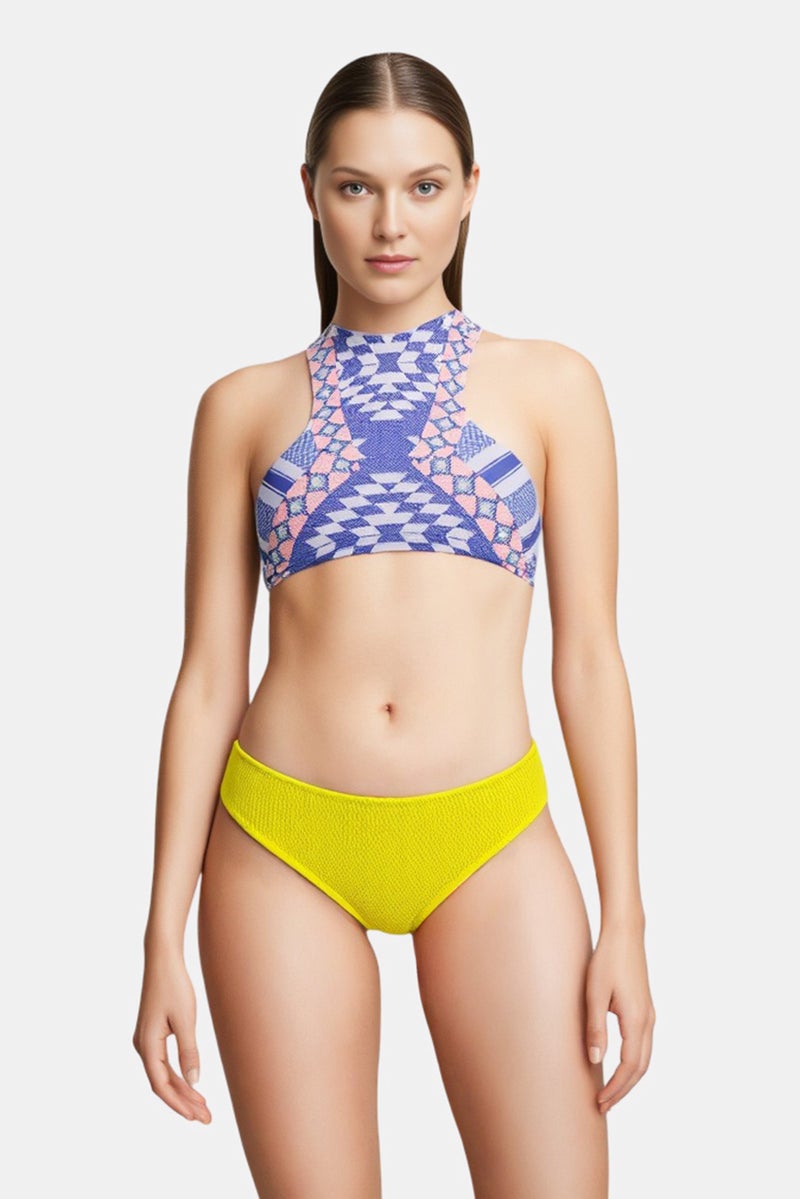 RIP CURL بلوزة بيكيني مبطنة بطبعة شاملة للنساء، متعددة الألوان - Image 1