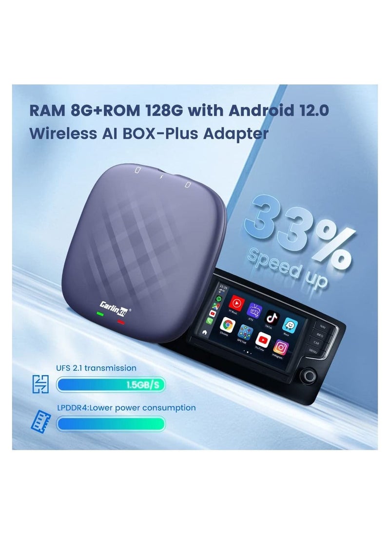 Carlinkit - Carlinkit Android 13 CarPlay Ai Box, 8GB+128GB, Ultra Series with Powerful Qualcomm Octa-core, supports Android Auto CarPlay & Google Play, Only For Factory Wired CarPlay Cars - Image 1