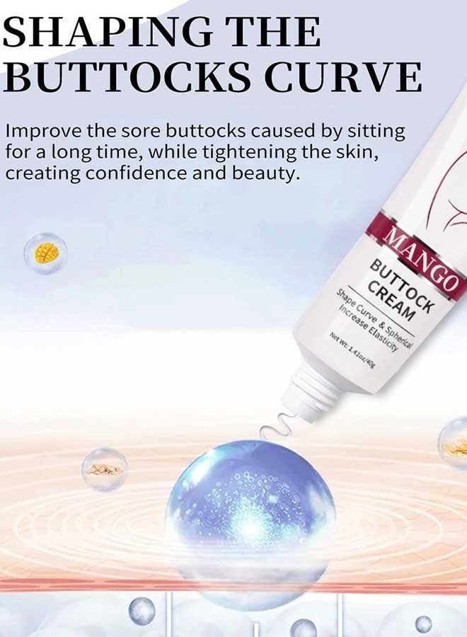 RtopR Mango Massage Buttock Cream 40g, Natural Plant Essence Can Deeply Moisturize, Relieve The Pain Of Sitting Buttocks, Tighten and Lift The Skin, and Shape The Ideal Curve Button Cream - Image 3