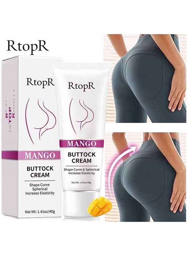 RtopR Mango Massage Buttock Cream 40g, Natural Plant Essence Can Deeply Moisturize, Relieve The Pain Of Sitting Buttocks, Tighten and Lift The Skin, and Shape The Ideal Curve Button Cream - Image 1