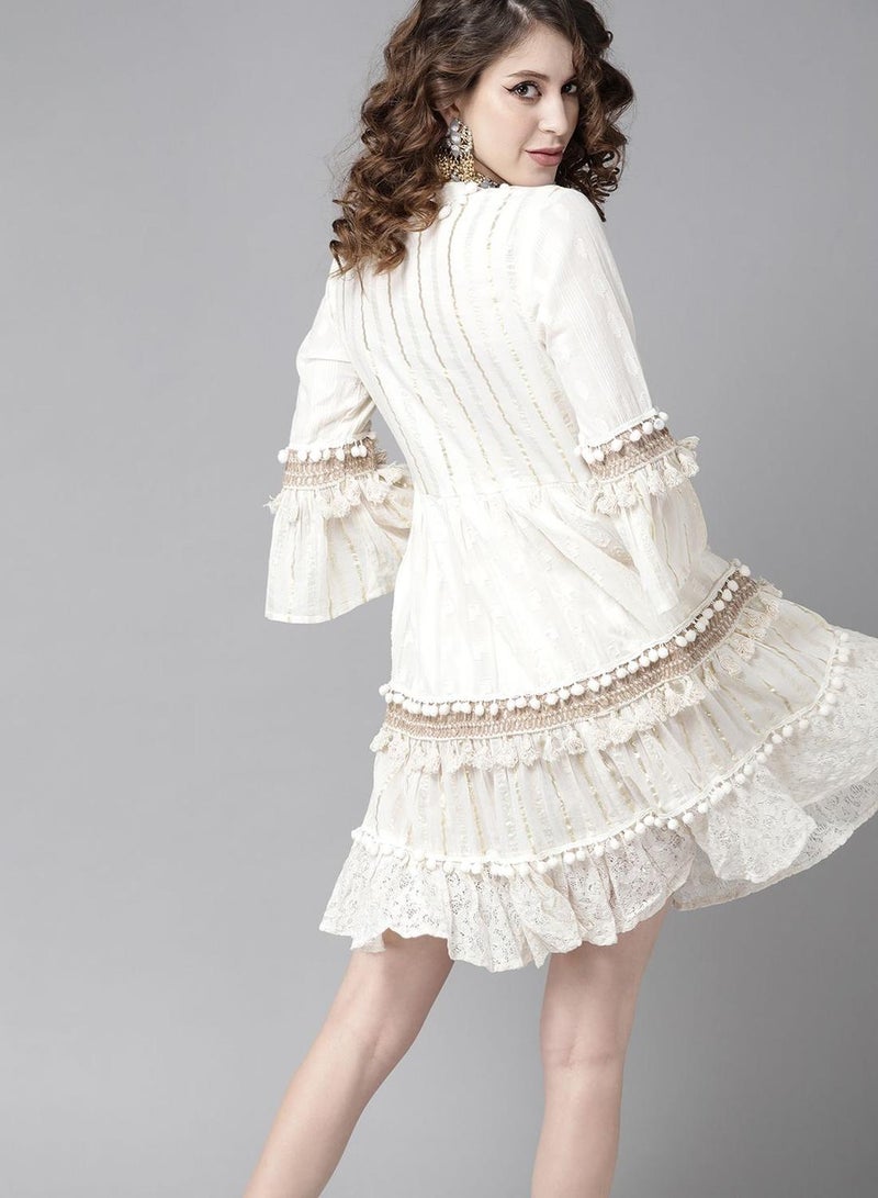 ISHIN Tiered Lace Dress  - Image 5