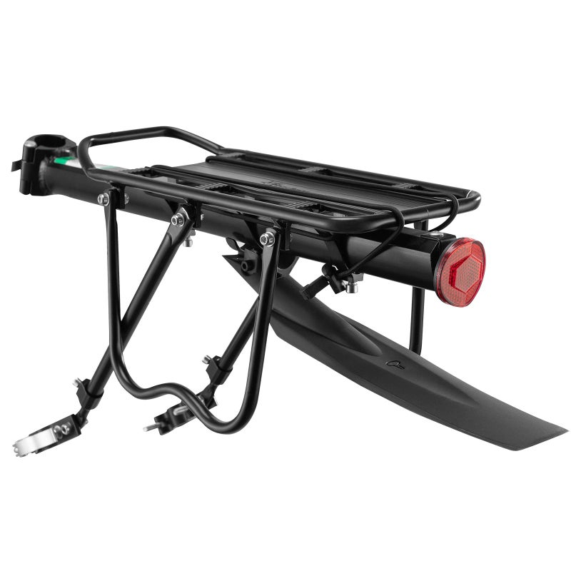 Rockbros ROCKBROS Bike Pannier Rack Rear Bike Rack Mountain Bike Rack Bicycle Rear Rack Carrier with Reflector Adjustable Bike Luggage Cargo Quick Release Cycling Seatpost Rack Black, 50KG Capacity, 24"-29" - Image 1