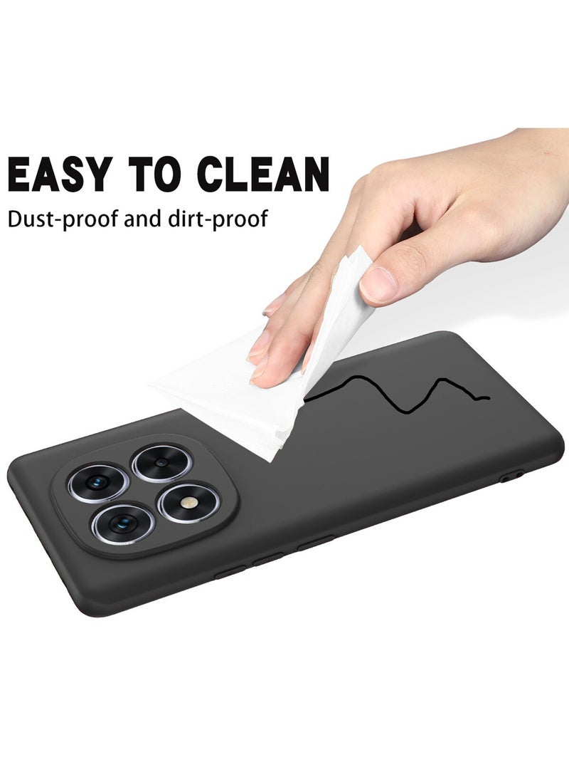 Wtech Xiaomi Poco X7 5G 2025 Premium Soft Liquid Silicone Case Cover - Black - Image 4