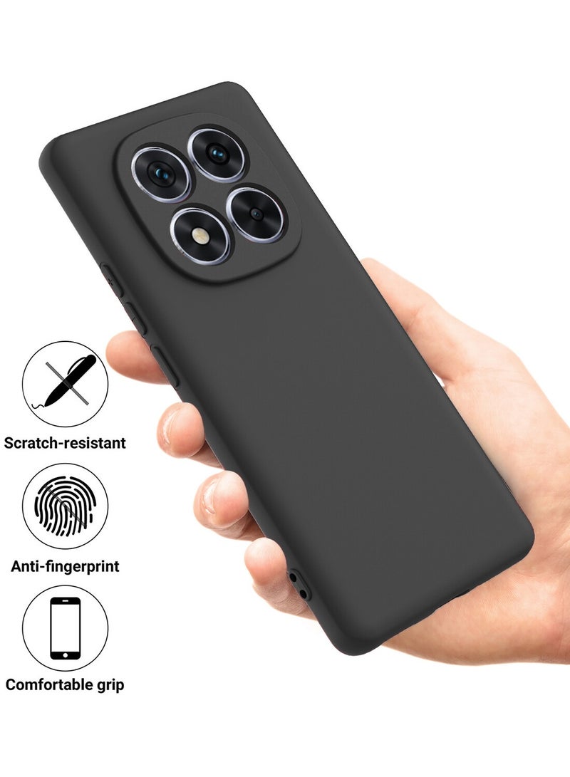 Wtech Xiaomi Poco X7 5G 2025 Premium Soft Liquid Silicone Case Cover - Black - Image 3