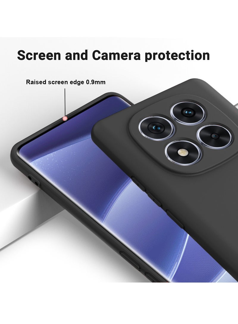 Wtech Xiaomi Poco X7 5G 2025 Premium Soft Liquid Silicone Case Cover - Black - Image 2