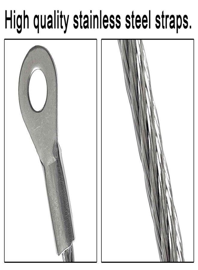Omypuehen 18 inches Stainless Steel Furniture Straps for Baby Proofing, No-Drill Furniture Anchors Earthquake Straps, Prevent Falling and Anti Tip TV Safety Straps, 6 Pcs - Image 3