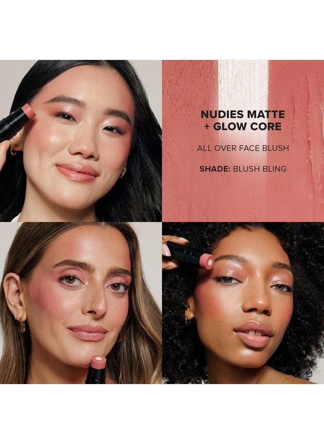 NUDESTIX Nudies Matte + Glow Core All Over Face Blush Color - Bling  - Image 2