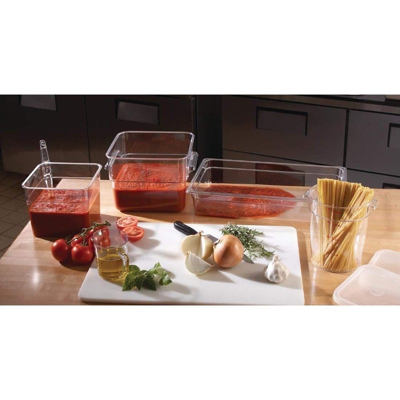 كامبرو Cambro Food Storage Container - Classic Series Square - 6 QT (Quart) - الصف التجاري ل prep food (Clear) - Image 4