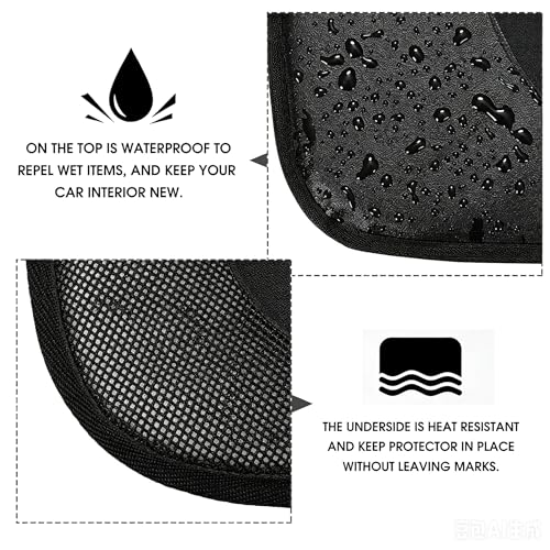 Kaiphy Car Seat Protector with Thick Padding + XL Large Car Seat Cover for Child Car seat, Eco Friendly Waterproof & Durable Fabric + 2 Storage Pockets Protect Fabric or Leather Seats 2Pack (Black) - Image 3