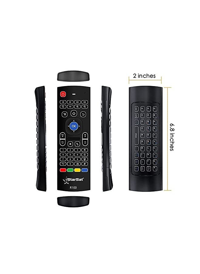 HuHa StarSat Multi-Function Remote Controller with 3D mouse & Wireless Fly Air Mouse & Keyboard Remote Control for KODI & Android, MXQ, SMART TV, Win PC, MAC, Raspberry Pi  - Image 2