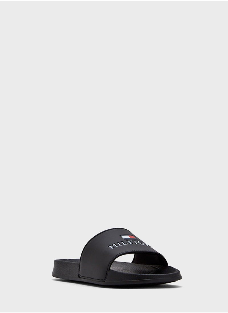 TOMMY HILFIGER - Youth Logo Slides - Image 1