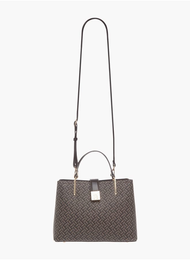 Flora Bella By Shoexpress Womens Textured Tote Bag With Snap Button Closure And Detachable Strap  - Image 2