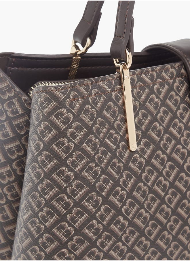 Flora Bella By Shoexpress Womens Textured Tote Bag With Snap Button Closure And Detachable Strap  - Image 5