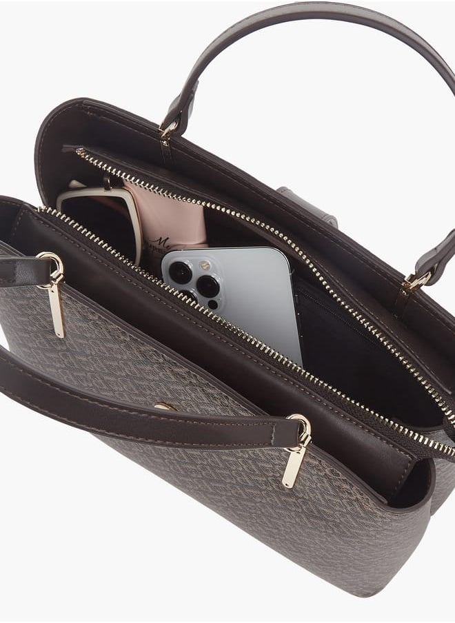 Flora Bella By Shoexpress - Womens Textured Tote Bag With Snap Button Closure And Detachable Strap - Image 1