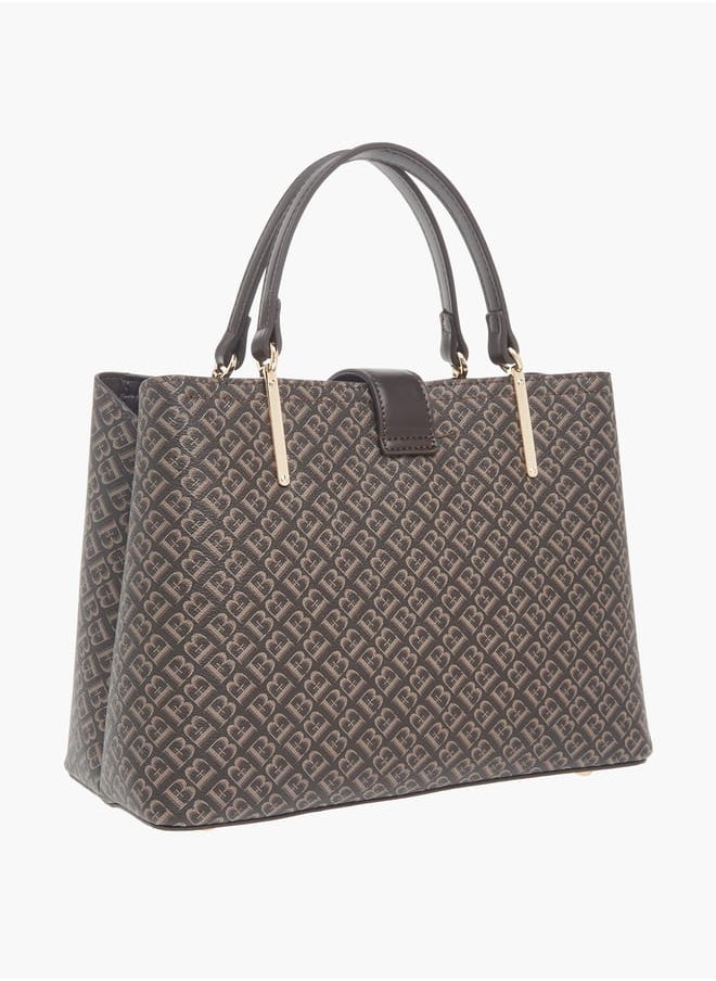 Flora Bella By Shoexpress Womens Textured Tote Bag With Snap Button Closure And Detachable Strap  - Image 3