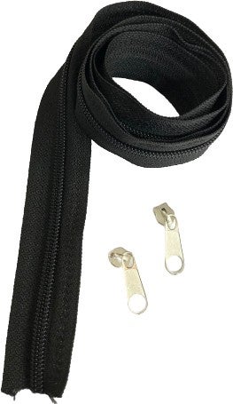 Koza Fermuar Koza Zipper 10 Meters Black Zipper +20 Heads 