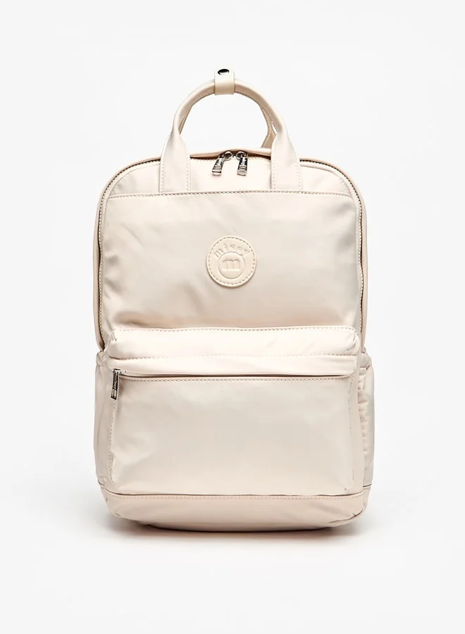 MISSY Missy Logo Applique Backpack with Adjustable Strap and Zip Closure - 12x41x30 cm