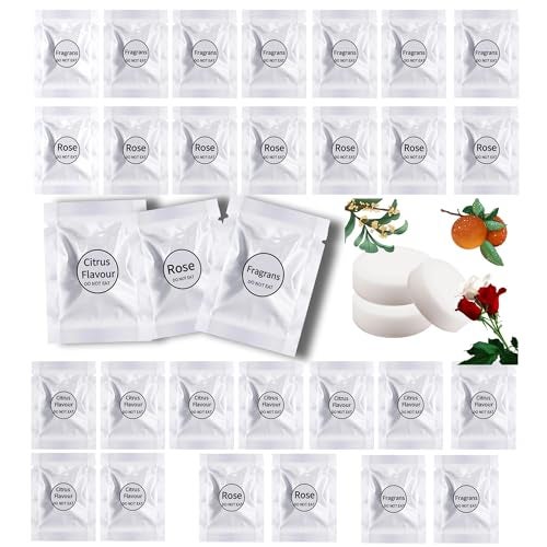 TinyGuardian Car Air Freshener Refills 30 Pcs Individual Package Car Air Vent Clip Replacement Pads Solid Fragrance Scent Air Freshener Refill Tablets RoseTangerineFragrans - Image 1