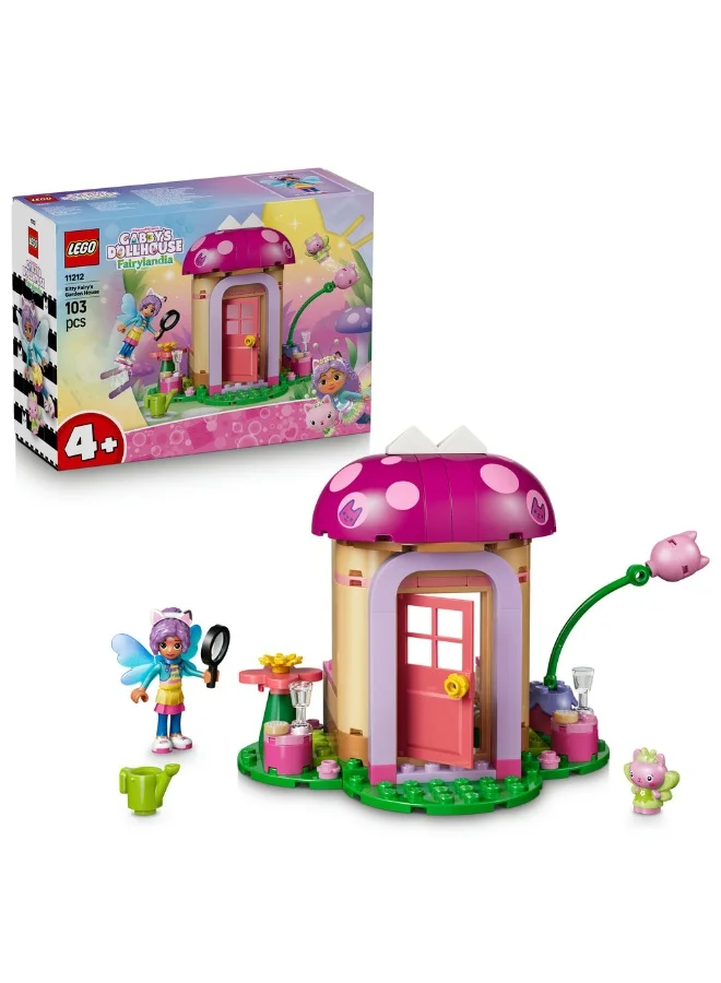 Lego Gabby’s Dollhouse Kitty Fairy’s Garden House Toy 11212 (Age 4+, 103 Pieces)
